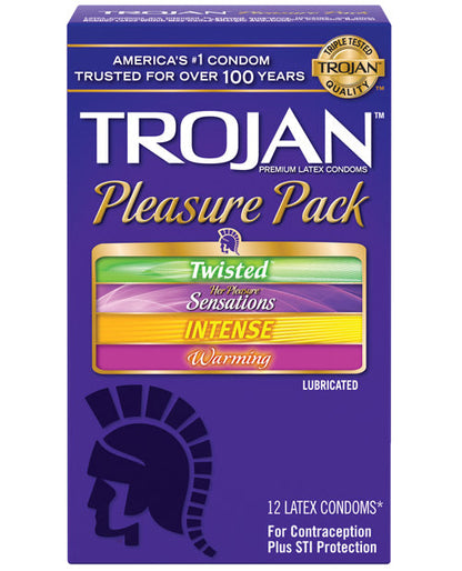 Trojan Pleasure Condoms - Asst. Box of 12 by Fearless Play