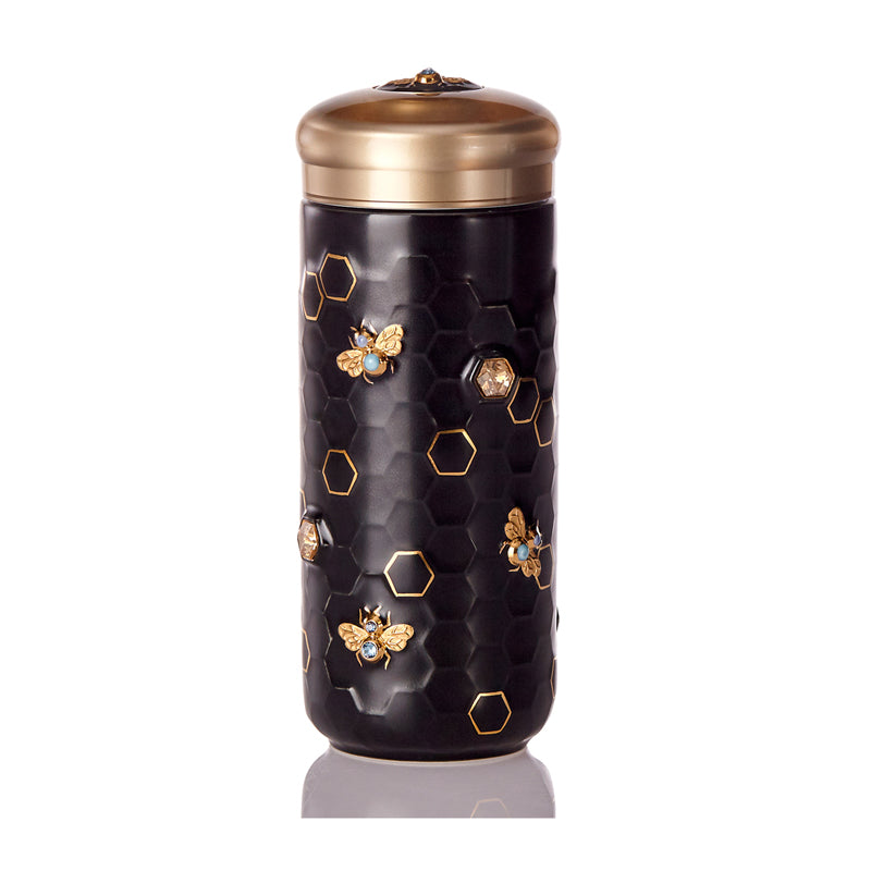 Honey Bee Travel Mug with Crystals by ACERA LIVEN