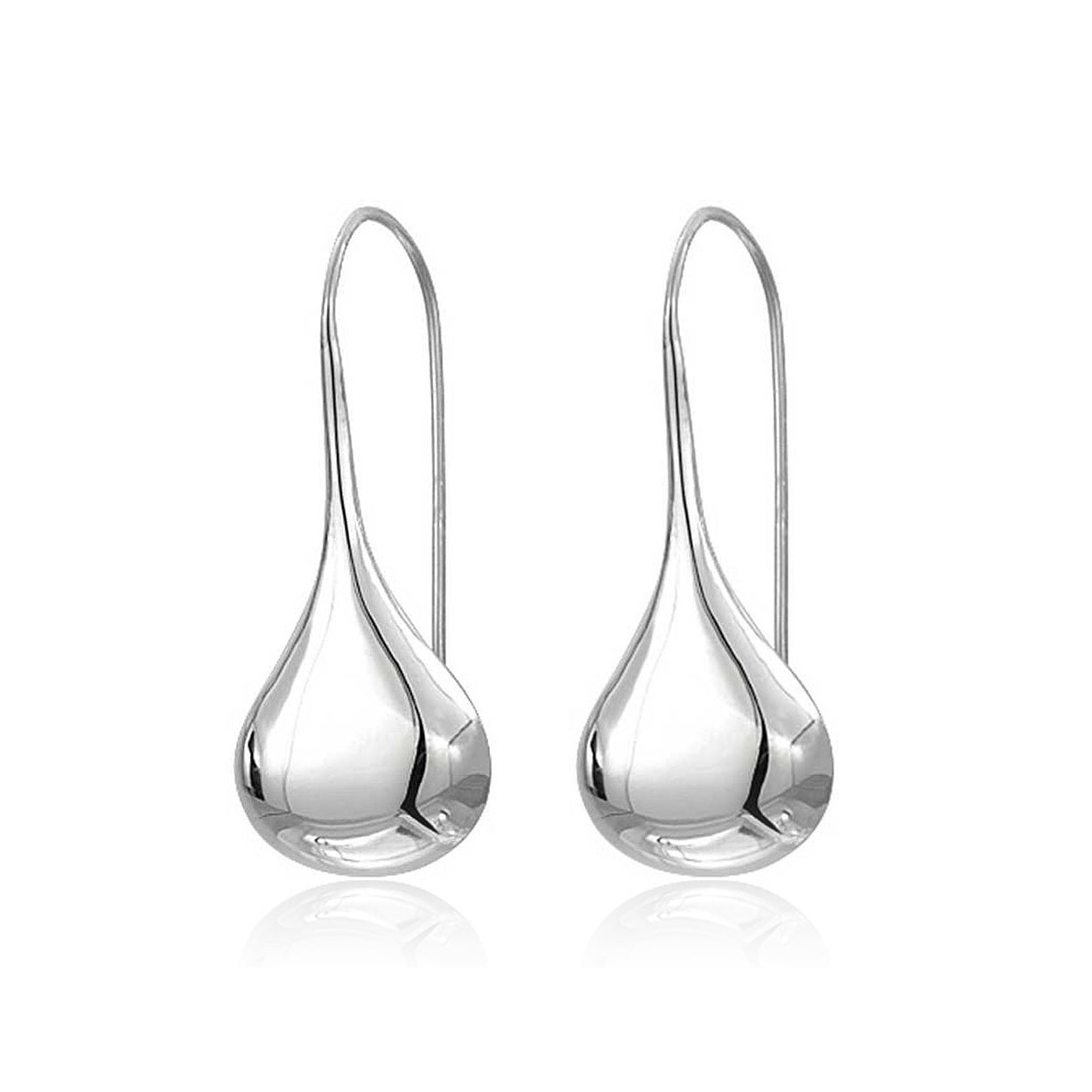 Intensity Tear Drop Hook Earrings Solid 925 Sterling Silver by VistaShops