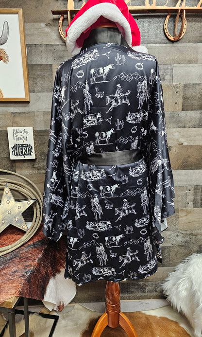 Ranch Life Women's Lounge Kimono Robe by Baha Ranch Western Wear