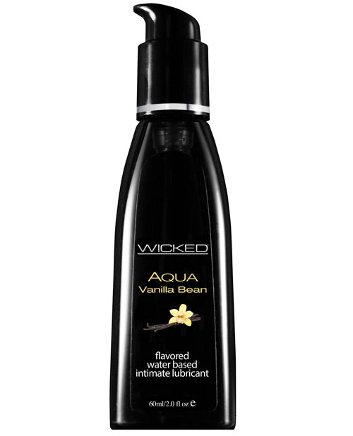 Wicked Sensual Care Aqua Water Based Lubricant - 2 oz Vanilla Bean by Fearless Play