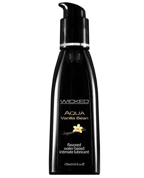 Wicked Sensual Care Aqua Water Based Lubricant - 4 oz Vanilla Bean by Fearless Play