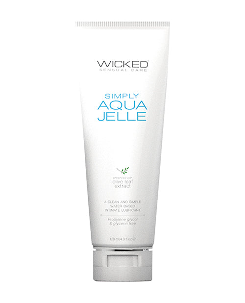 Wicked Sensual Care Simply Aqua Jelle Water Based Lubricant - 4 oz by Fearless Play