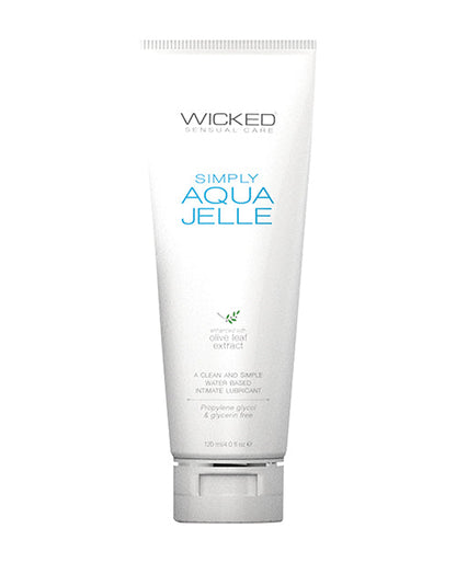 Wicked Sensual Care Simply Aqua Jelle Water Based Lubricant - 4 oz by Fearless Play