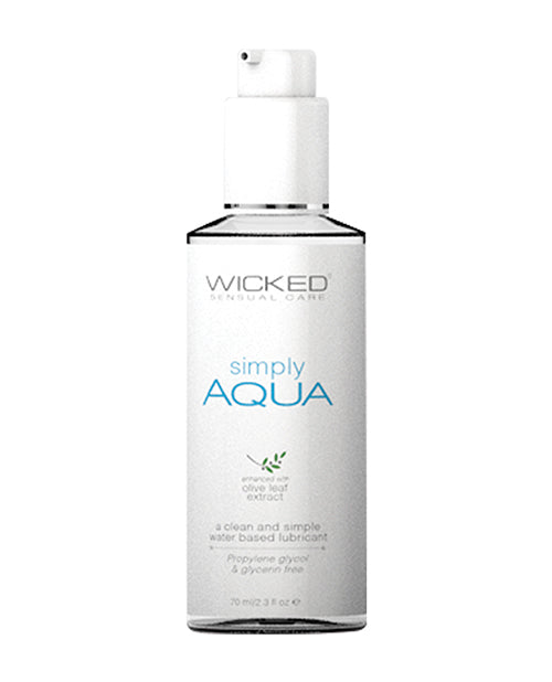 Wicked Sensual Care Simply Aqua Water Based Lubricant - 2.3 oz by Fearless Play