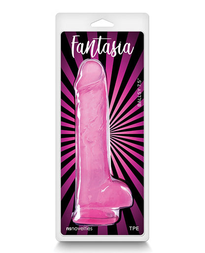 Fantasia Ballsy 7.5" Dildo - Pink by Fearless Play