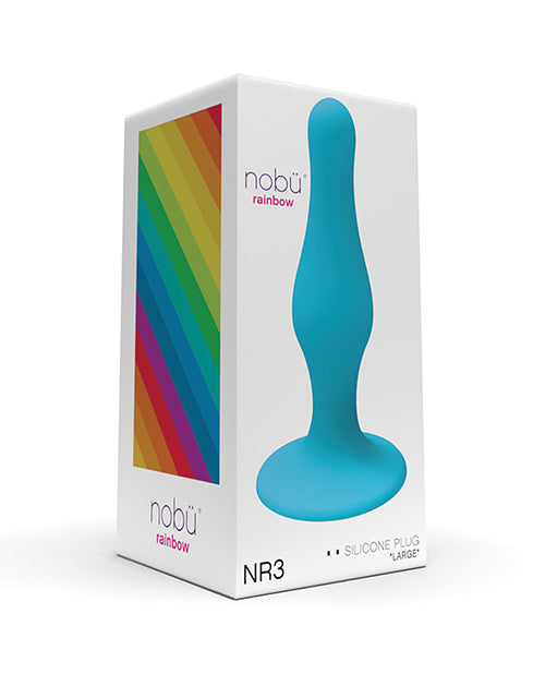 Nobu Rainbow Large Silicone Plug - Blue by Fearless Play