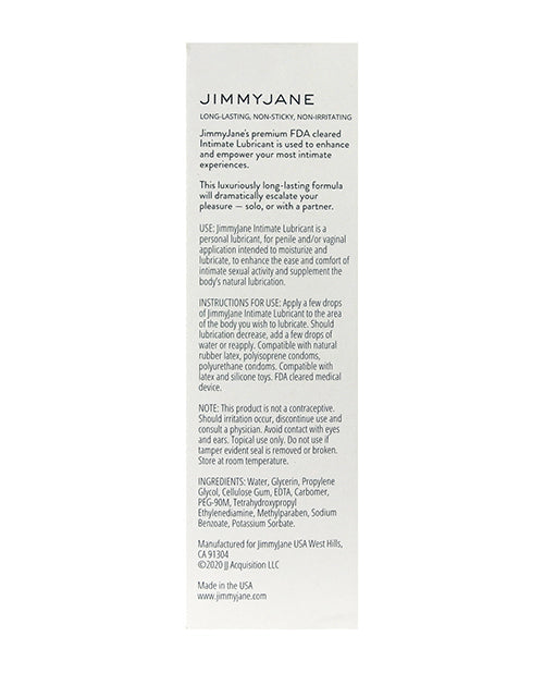 JimmyJane Intimate Lubricant - 4 oz by Fearless Play