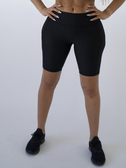 Pristine Pocket Biker Shorts | CLASSIC BLACK by Obsession Shapewear