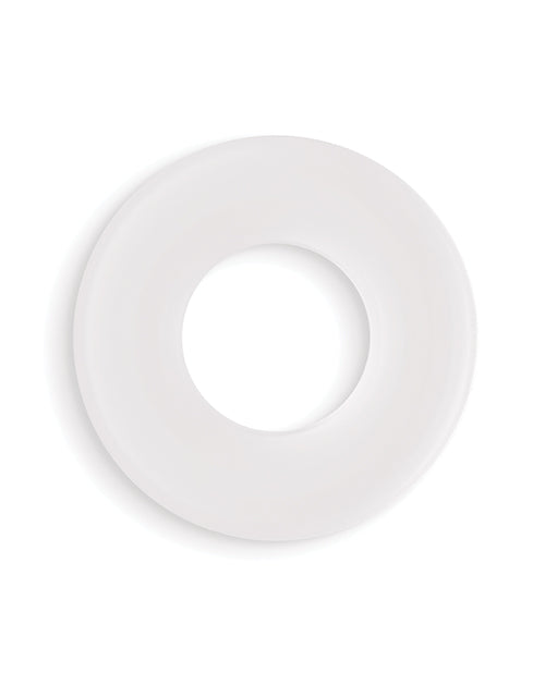 Firefly Glow in the Dark Bubble Cock Ring - Medium, White by Fearless Play