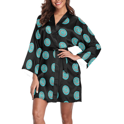 Turquoise Concho Women's Lounge Kimono Robe by Baha Ranch Western Wear