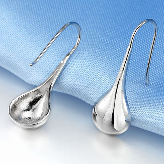 Intensity Tear Drop Hook Earrings Solid 925 Sterling Silver by VistaShops