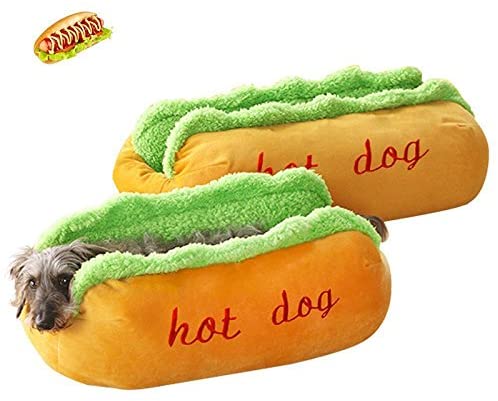 Hot Dog Shaped Pet Bed by Furr Baby Gifts