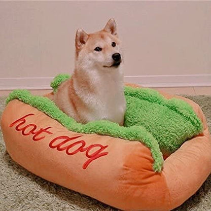 Hot Dog Shaped Pet Bed by Furr Baby Gifts