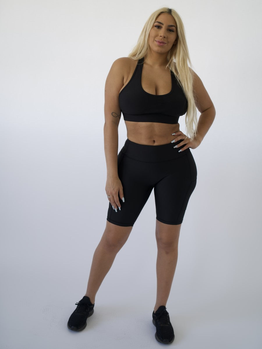 Pristine Pocket Biker Shorts | CLASSIC BLACK by Obsession Shapewear