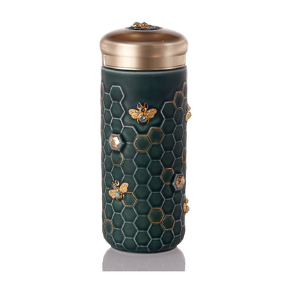 Honey Bee Travel Mug with Crystals by ACERA LIVEN