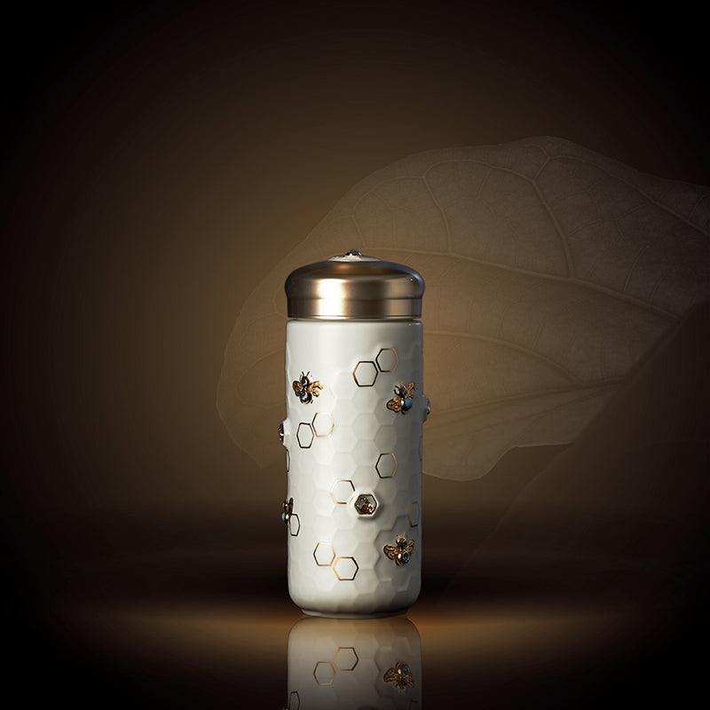 Honey Bee Travel Mug with Crystals by ACERA LIVEN