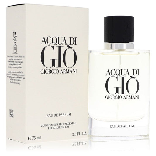 Acqua Di Gio by Giorgio Armani Eau De Parfum Refillable Spray 2.5 oz for Men by Avera Group