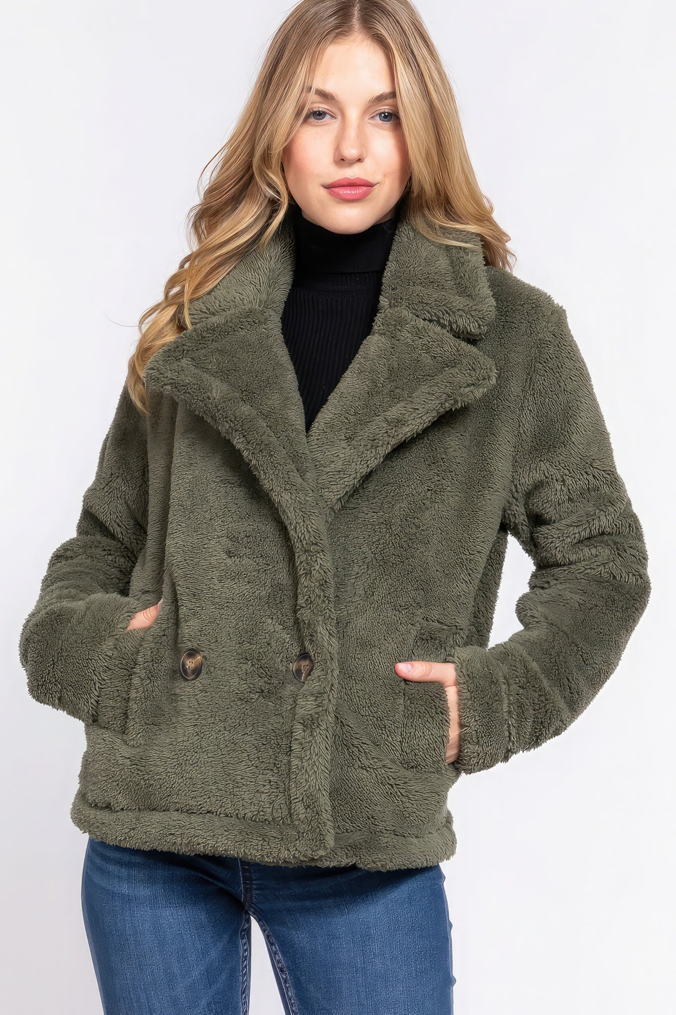 Faux Fur Sherpa Jacket by VYSN