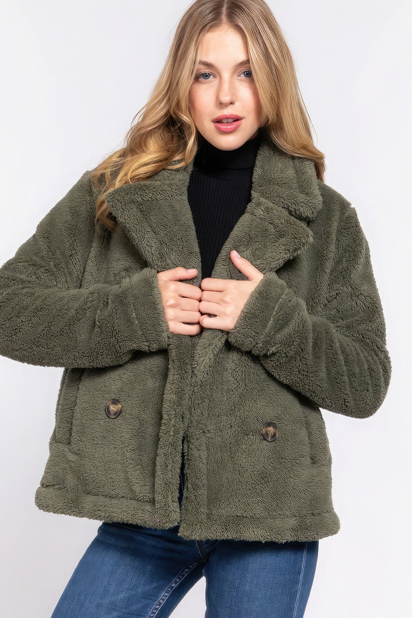 Faux Fur Sherpa Jacket by VYSN