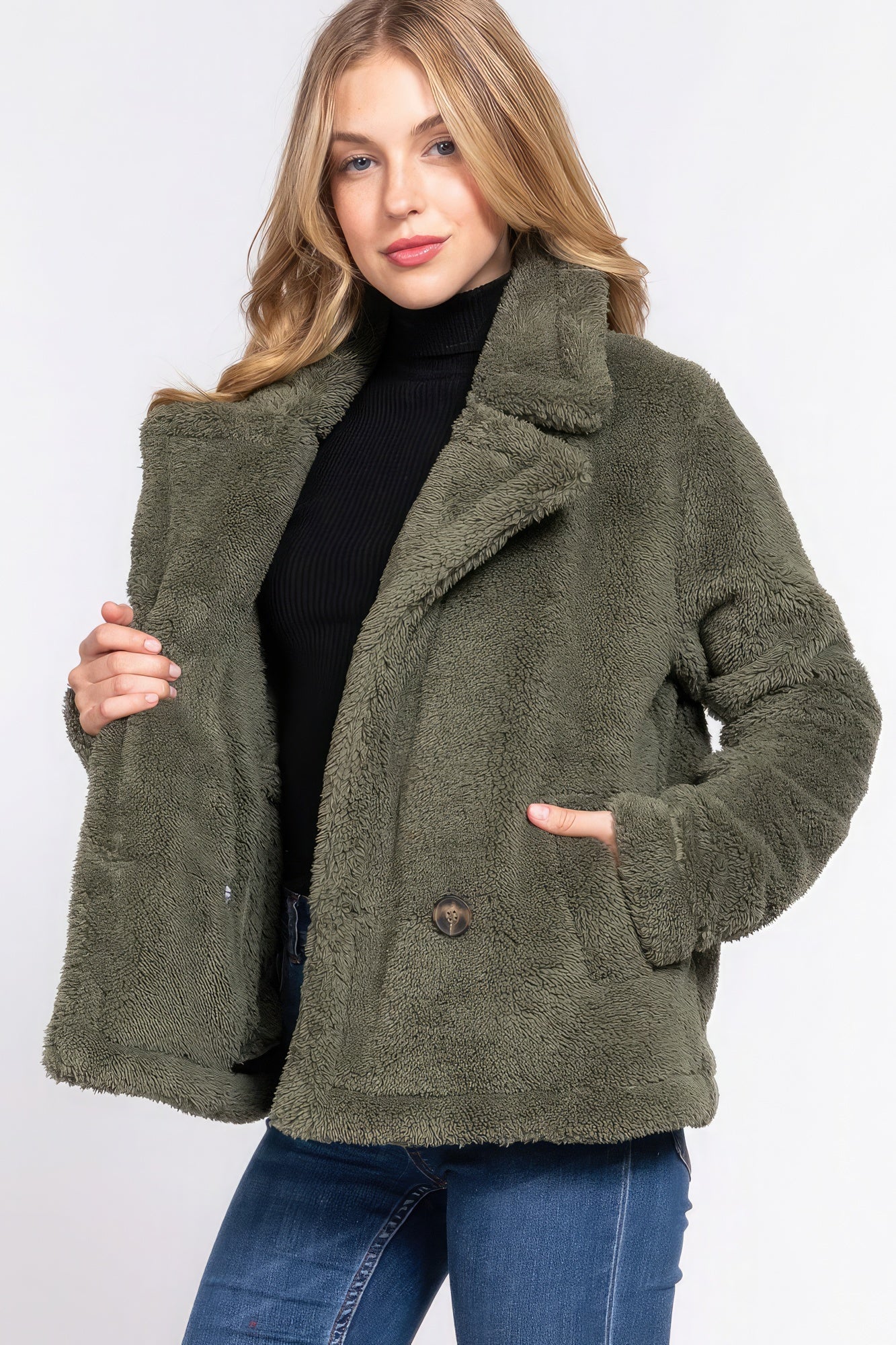 Faux Fur Sherpa Jacket by VYSN