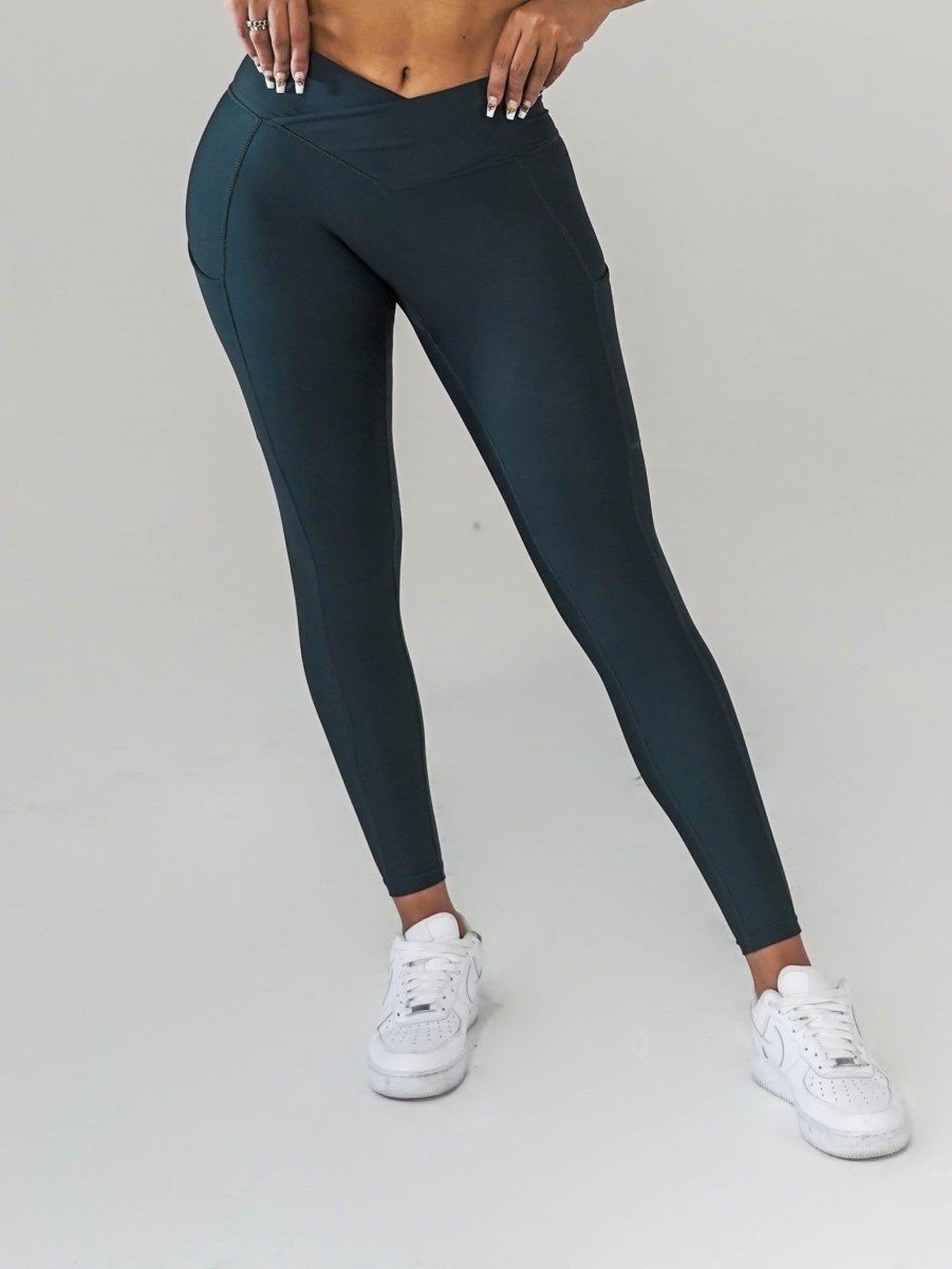 Pristine Pocket Leggings | SLATE by Obsession Shapewear