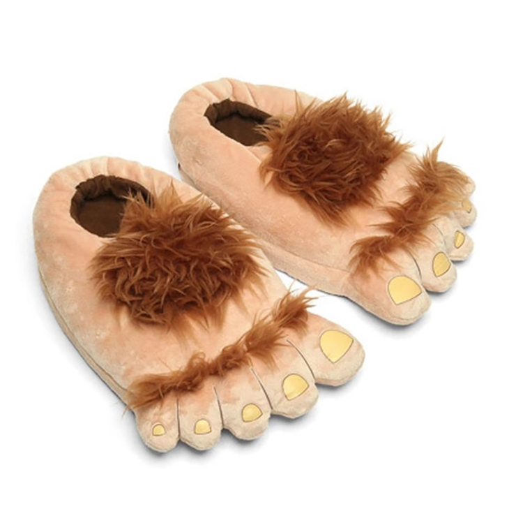 Chunky Men Warm Paw Slippers: Comfy, Faux Fur, Unisex Size 36-45 by Plushy Planet