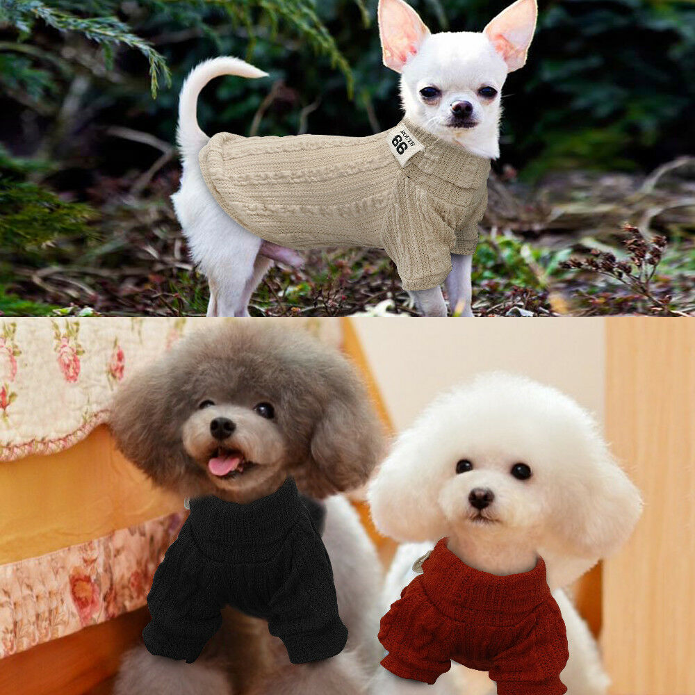 Winter Warm Knitted Turtleneck Sweater for Small Dogs or Cats by Furr Baby Gifts