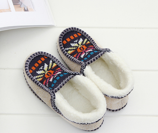 Stylish Winter Shoes with Sunflower Design by Plushy Planet