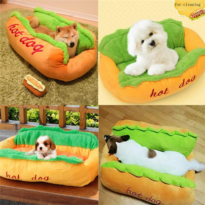 Hot Dog Shaped Pet Bed by Furr Baby Gifts