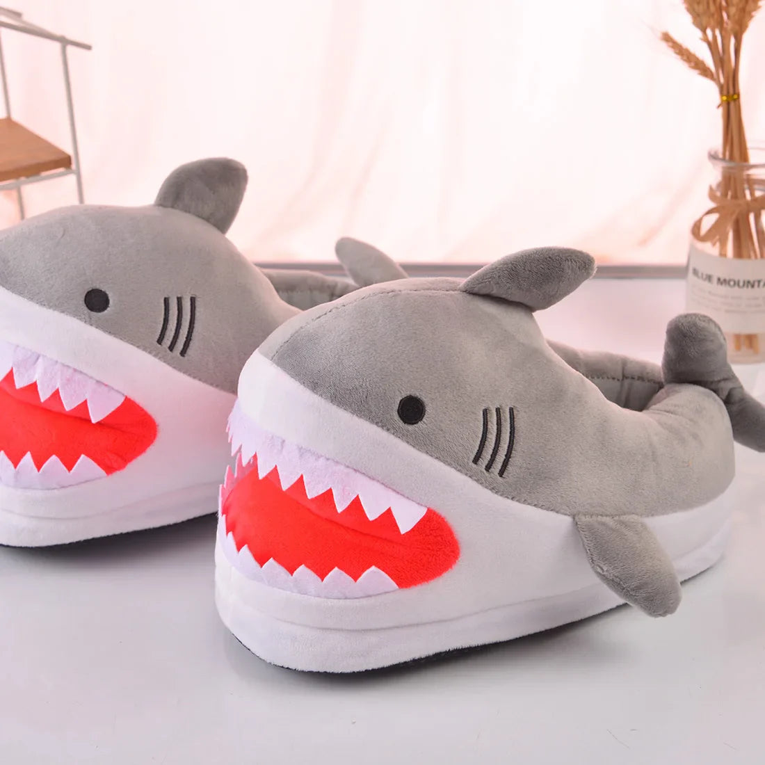 Kinsley - Hilarious Affordable Shark Slippers by Plushy Planet