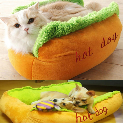 Hot Dog Shaped Pet Bed by Furr Baby Gifts