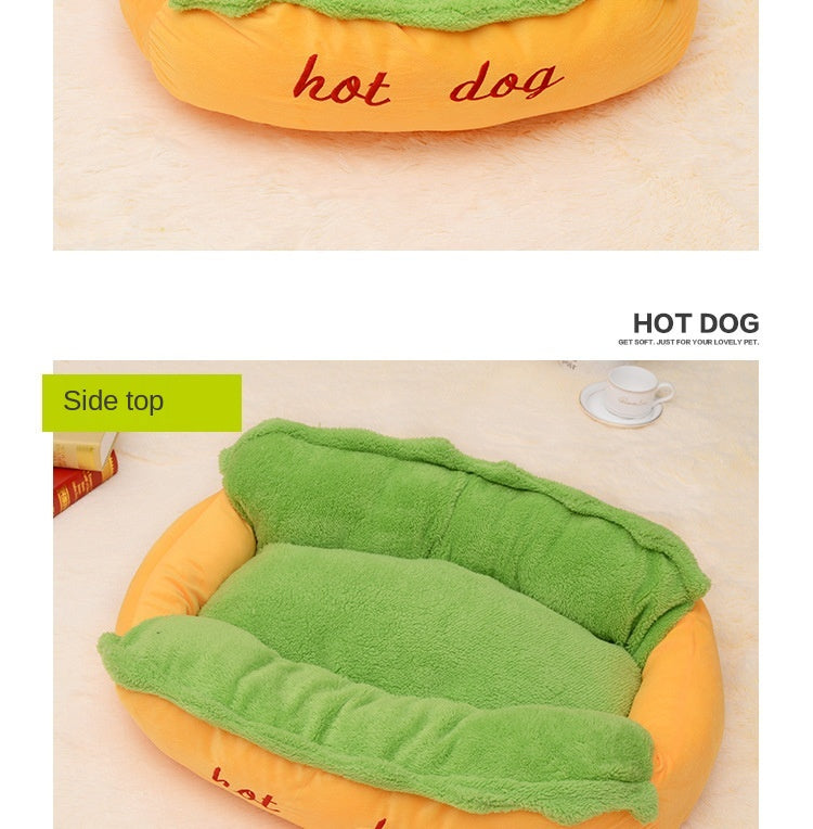 Hot Dog Shaped Pet Bed by Furr Baby Gifts