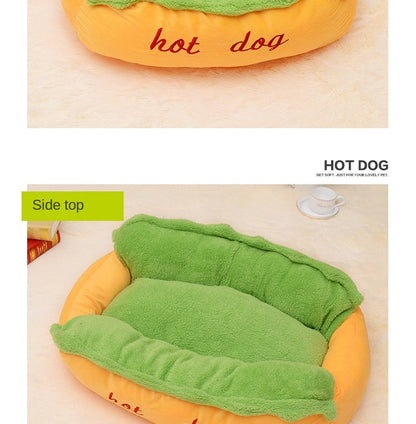 Hot Dog Shaped Pet Bed by Furr Baby Gifts