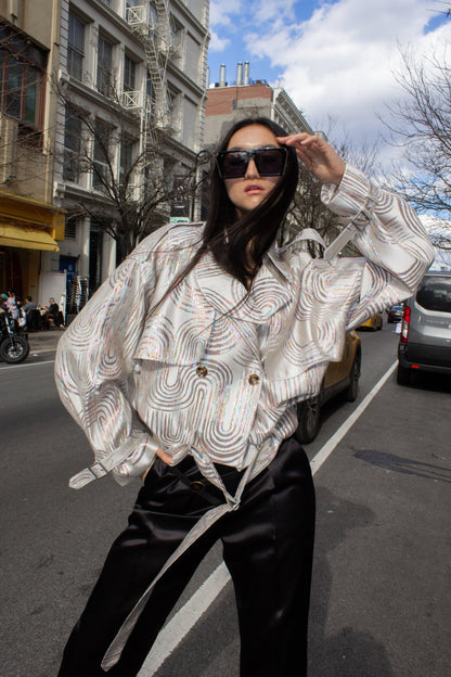 Jacqueline Bomber Jacket in Beige by Le Réussi®