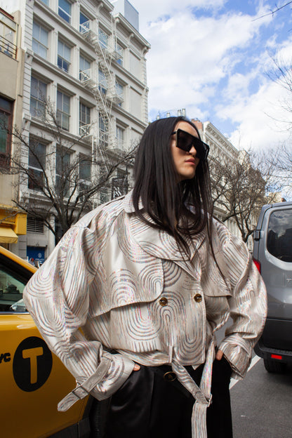 Jacqueline Bomber Jacket in Beige by Le Réussi®