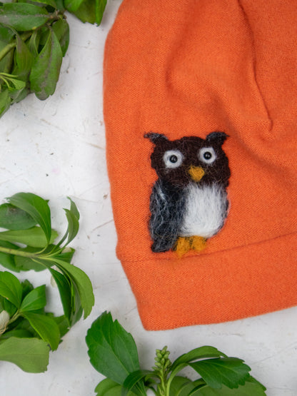 Owl Cashmere Hat - Adult/Big Kid by Ash & Rose