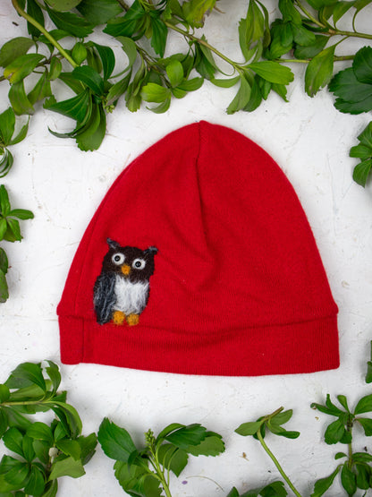 Owl Cashmere Hat - Adult/Big Kid by Ash & Rose