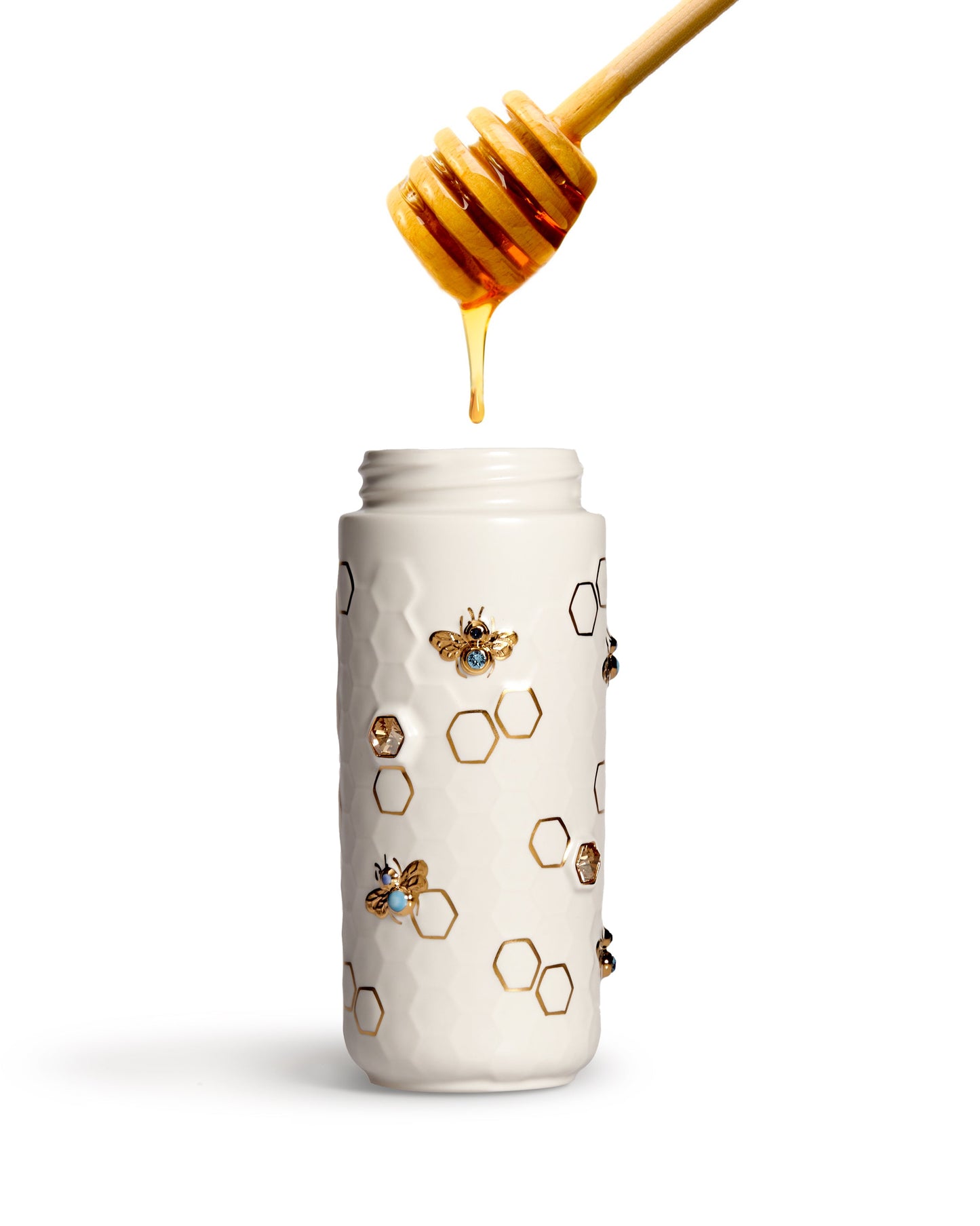 Honey Bee Travel Mug with Crystals by ACERA LIVEN