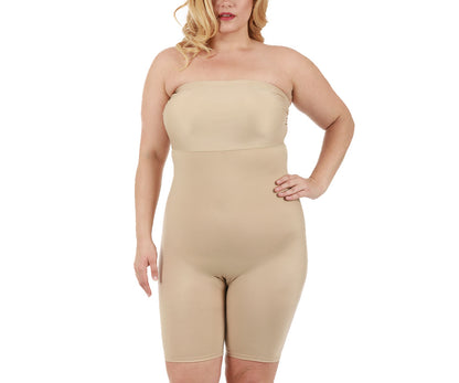 InstantFigure Plus Size Strapless Bandeau Bodyshorts open gusset WBS011C by InstantFigure - InstaSlim - InstantRecoveryMD