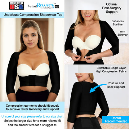 InstantRecoveryMD Compression Shapewear Underbust Crop Top MD208 by InstantFigure - InstaSlim - InstantRecoveryMD