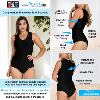 InstantRecoveryMD Compression Shapewear Tank Bodysuit MD210 by InstantFigure - InstaSlim - InstantRecoveryMD