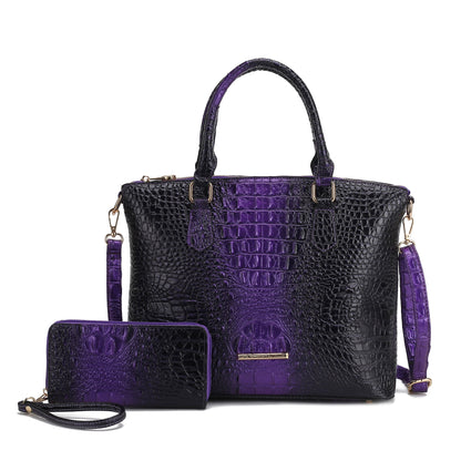 Liora Croc-Embossed Tote Bag and Set by MKF Collection by Mia K.