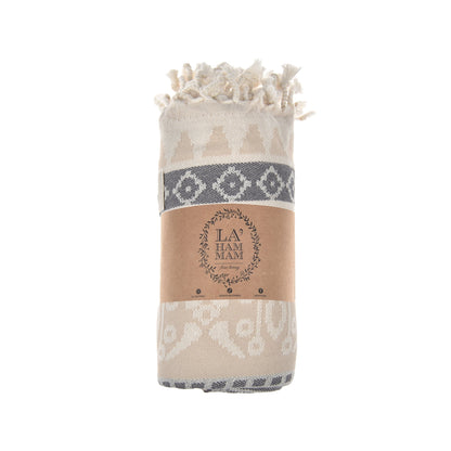 Exclusive Seljuk Peshtemal Pure Cotton Throw Blanket by La'Hammam