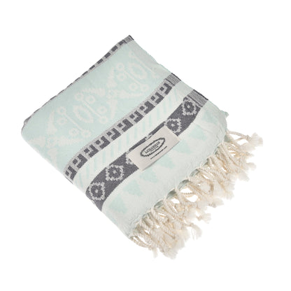 Exclusive Seljuk Peshtemal Pure Cotton Throw Blanket by La'Hammam