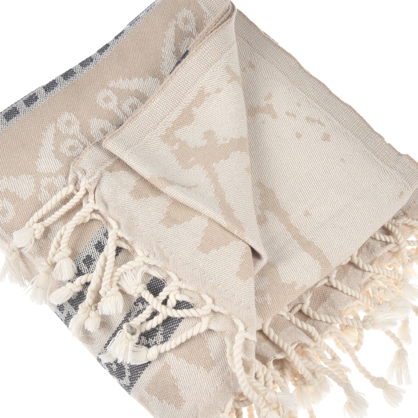 Exclusive Seljuk Peshtemal Pure Cotton Throw Blanket by La'Hammam