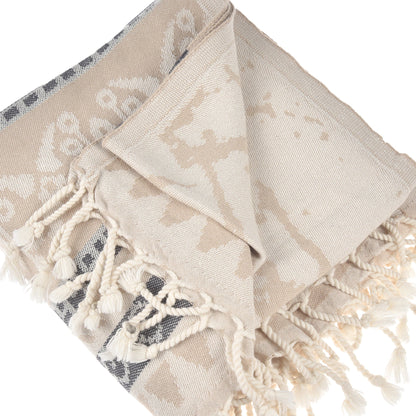 Exclusive Seljuk Peshtemal Pure Cotton Throw Blanket by La'Hammam