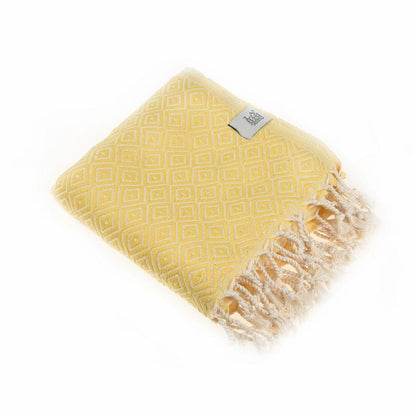 Malta Peshtemal Cotton Throw Blanket by La'Hammam