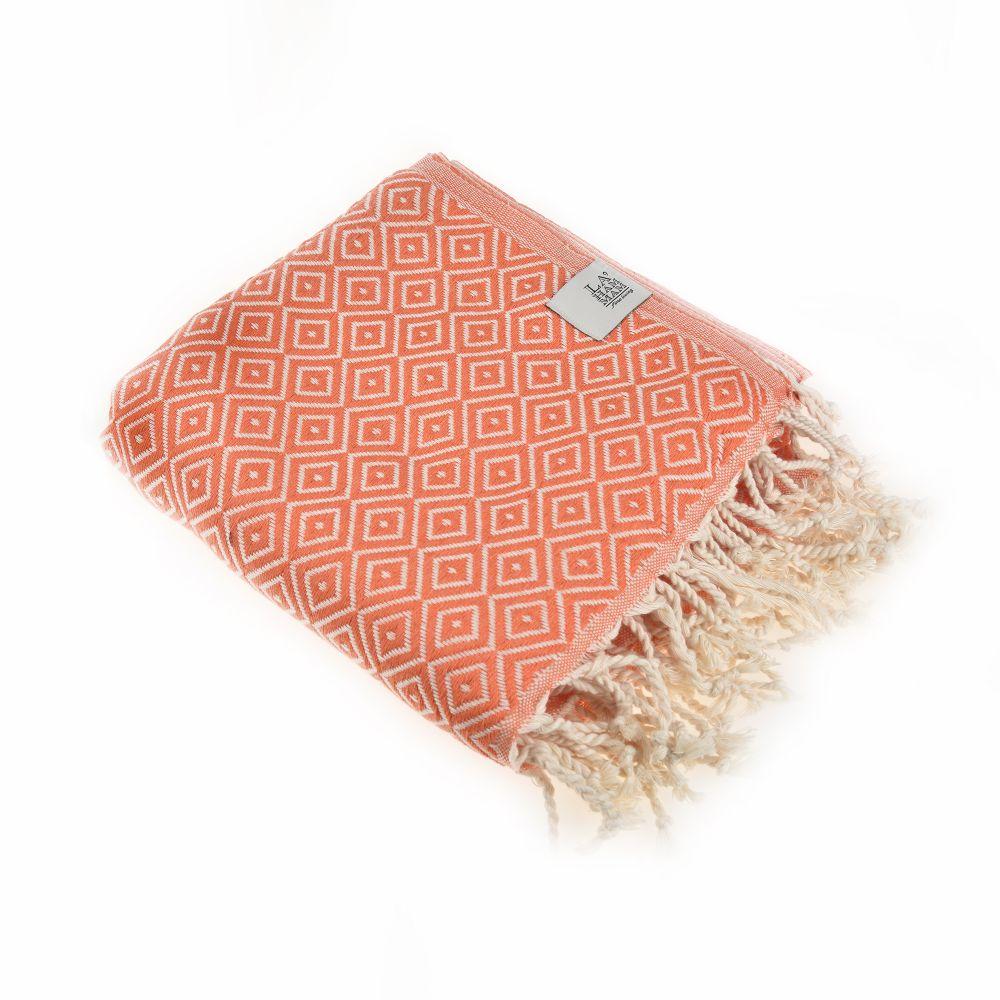 Malta Peshtemal Cotton Throw Blanket by La'Hammam