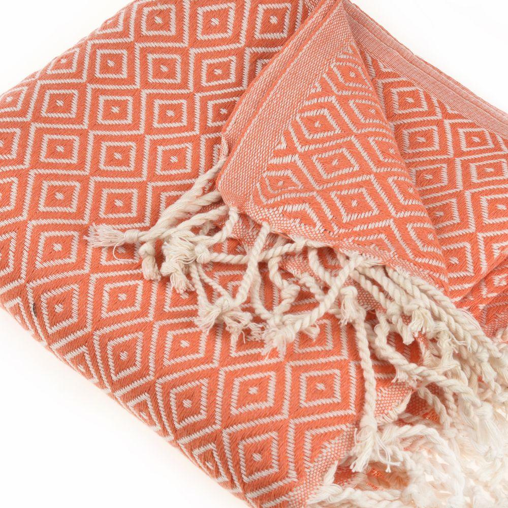 Malta Peshtemal Cotton Throw Blanket by La'Hammam